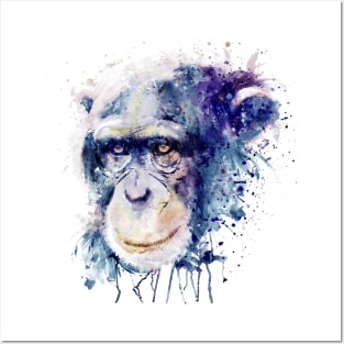 Watercolor Chimpanzee Posters and Art